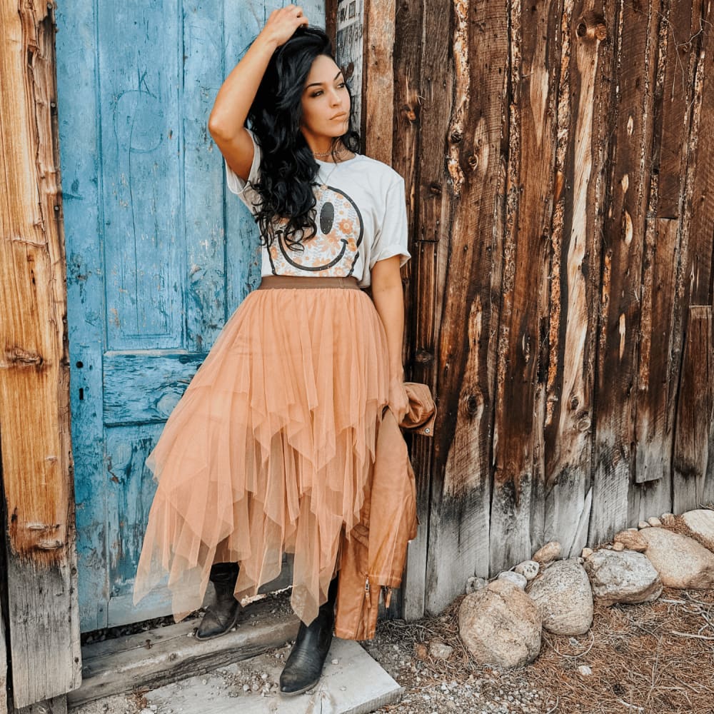 Floral Smiley Tee - Mommy Apparel