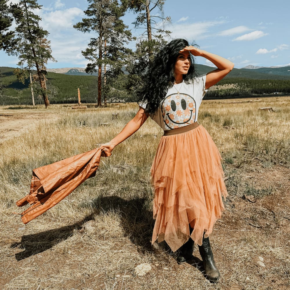 Floral Smiley Tee - Mommy Apparel