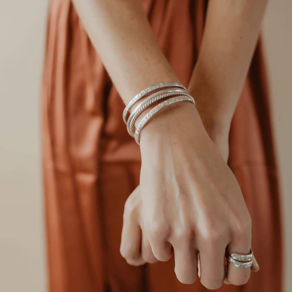 Merry Silver Personalized Women’s Bangle - Women’s Bangles