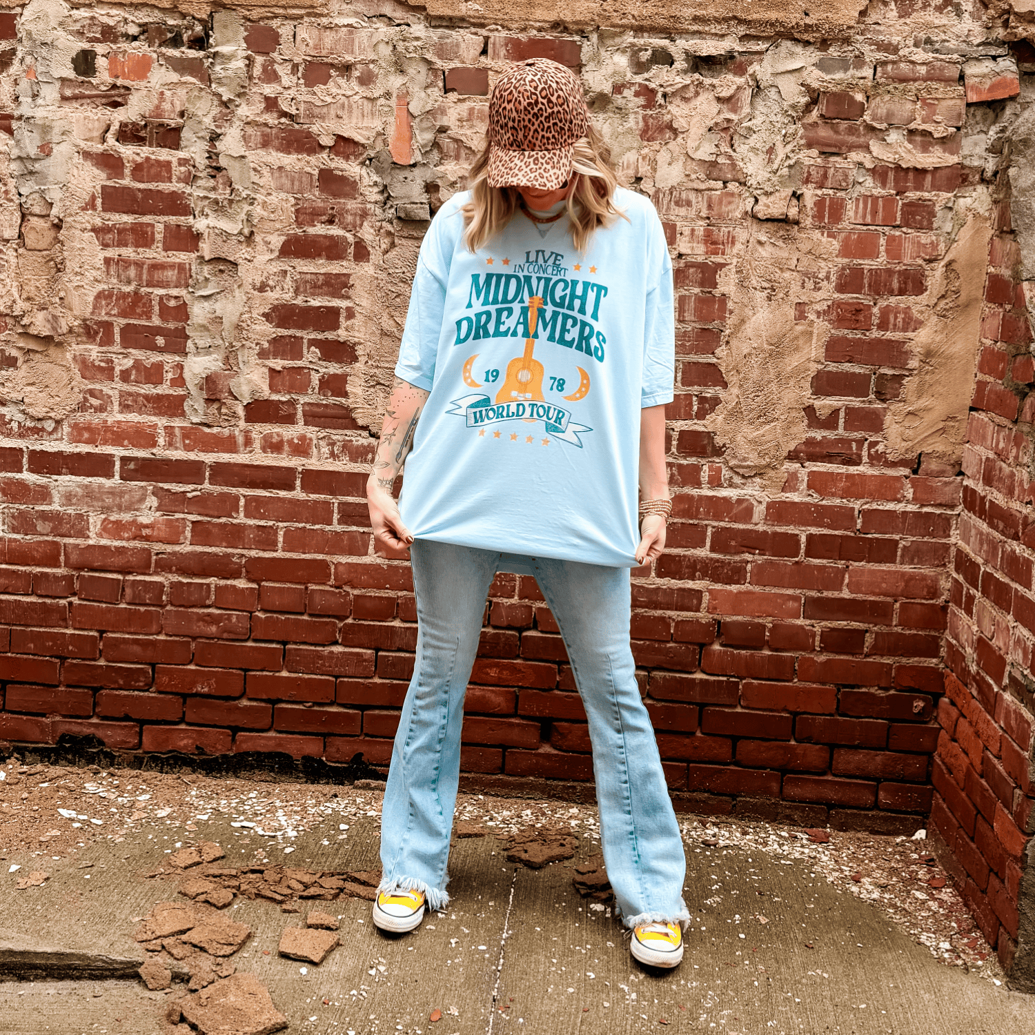 model wearing Midnight Dreamers Tee