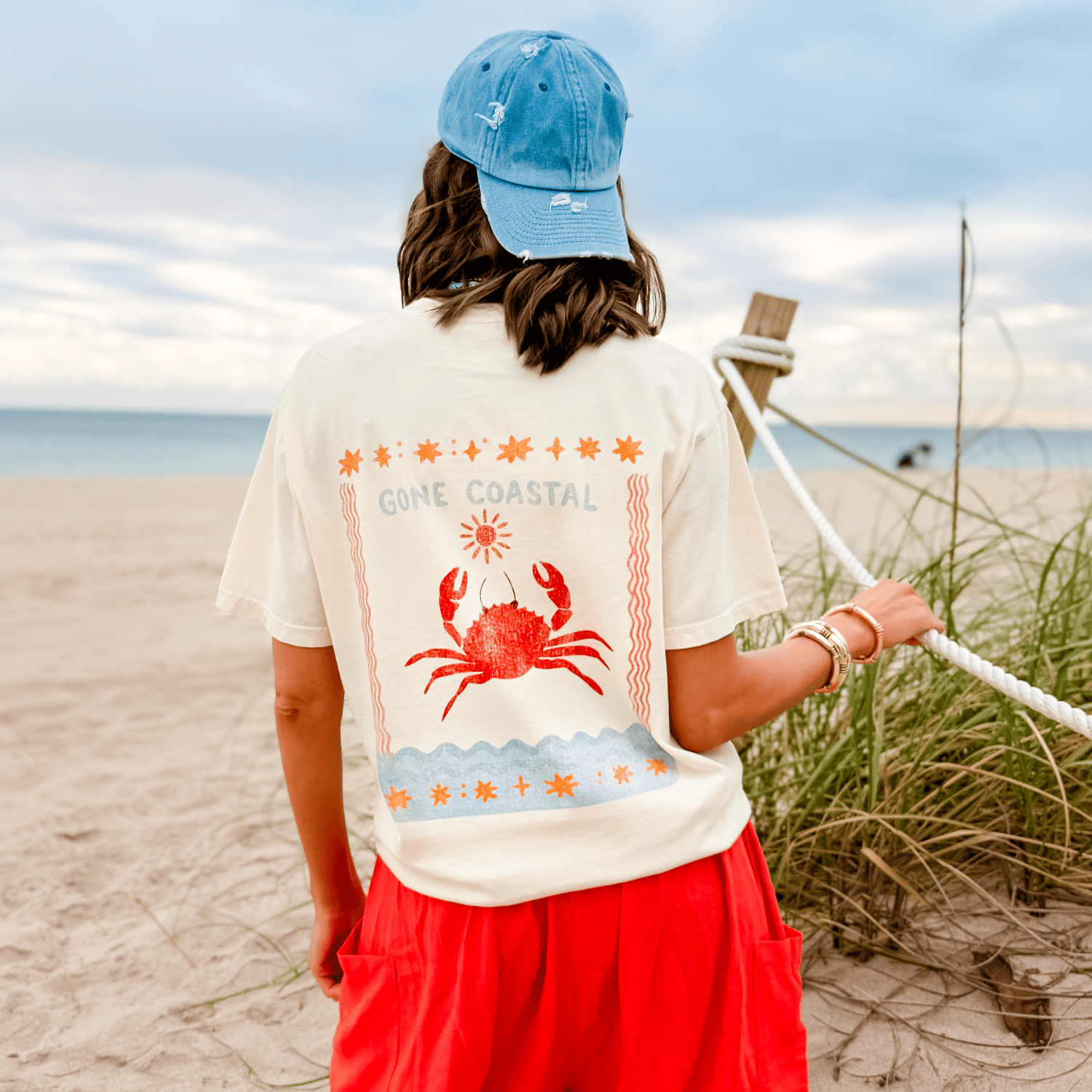 model wearing Gone Coastal Tee