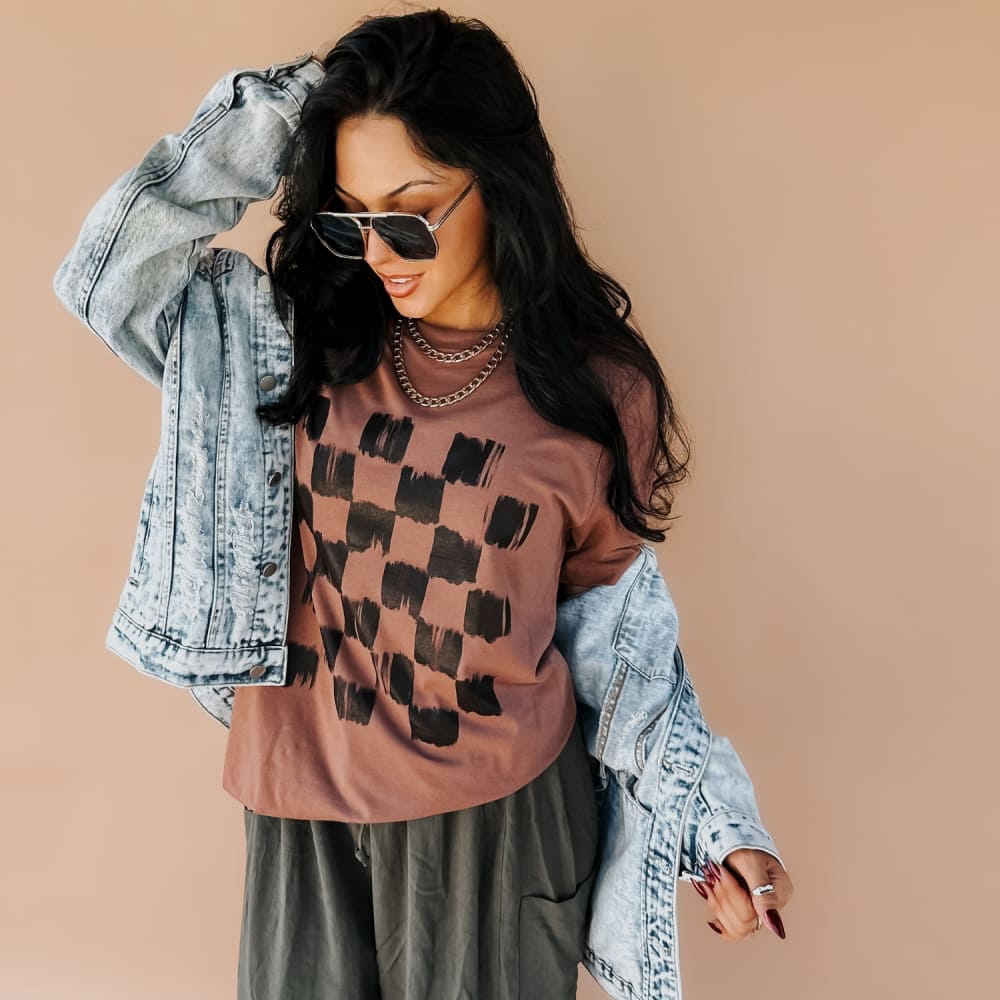 Chic Checkerboard Tee - Mommy Apparel