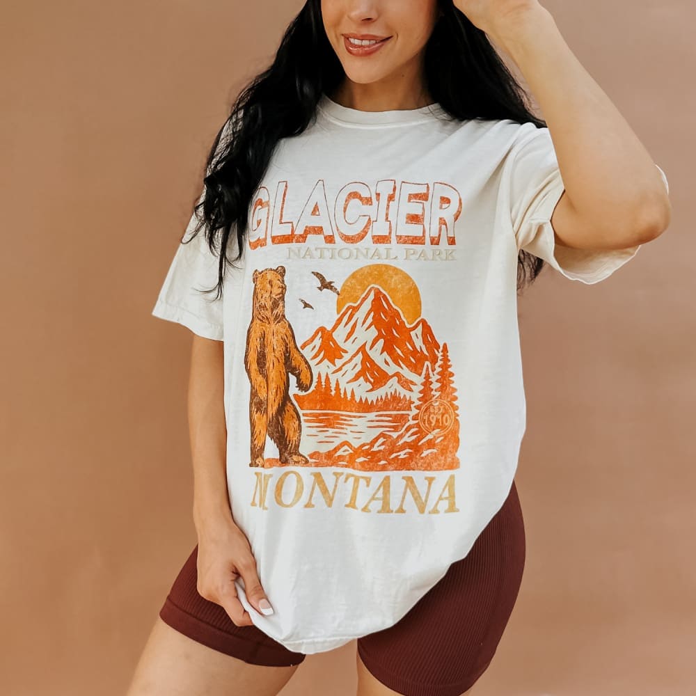 Glacier Heritage National Parks Tee NEW