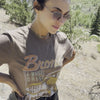 video of model wearing mountain moverz tees