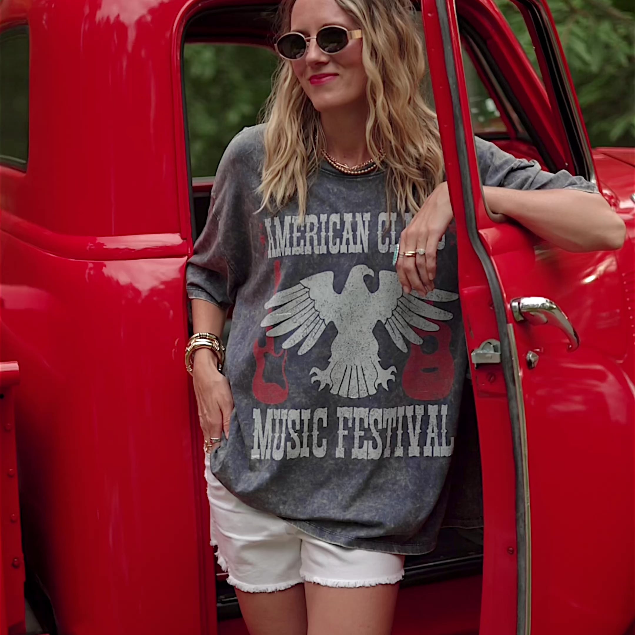 American Festival Oversized Tee