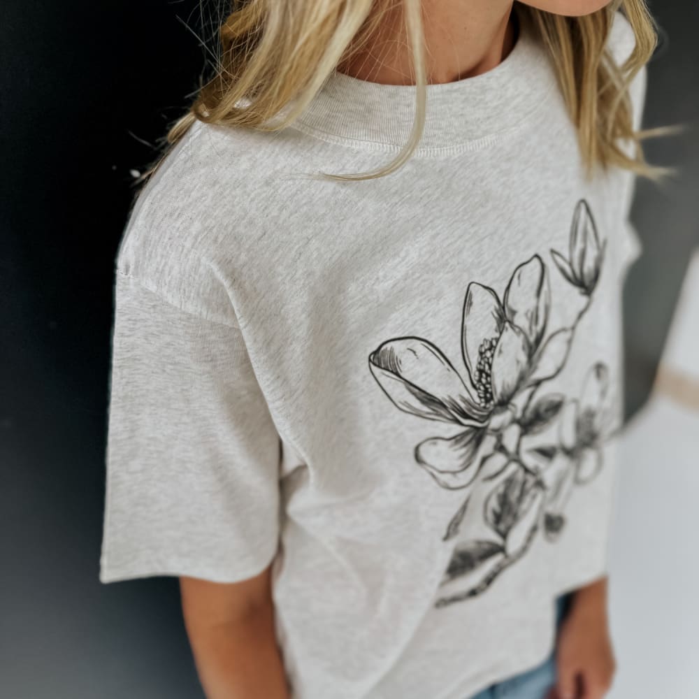 Sketch Bloom Boxy Crop - NEW