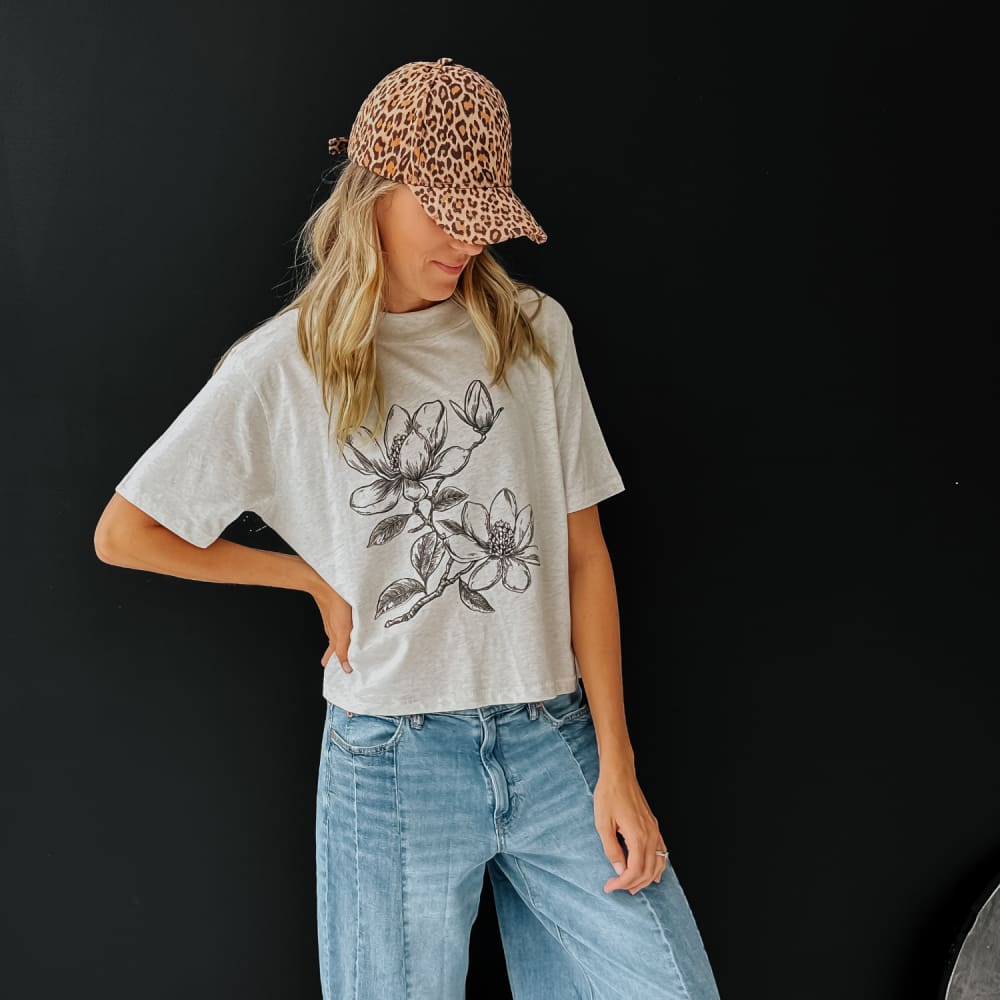 Sketch Bloom Boxy Crop - NEW