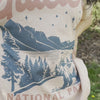 video of Model wearing Glacier National Park graphic tee